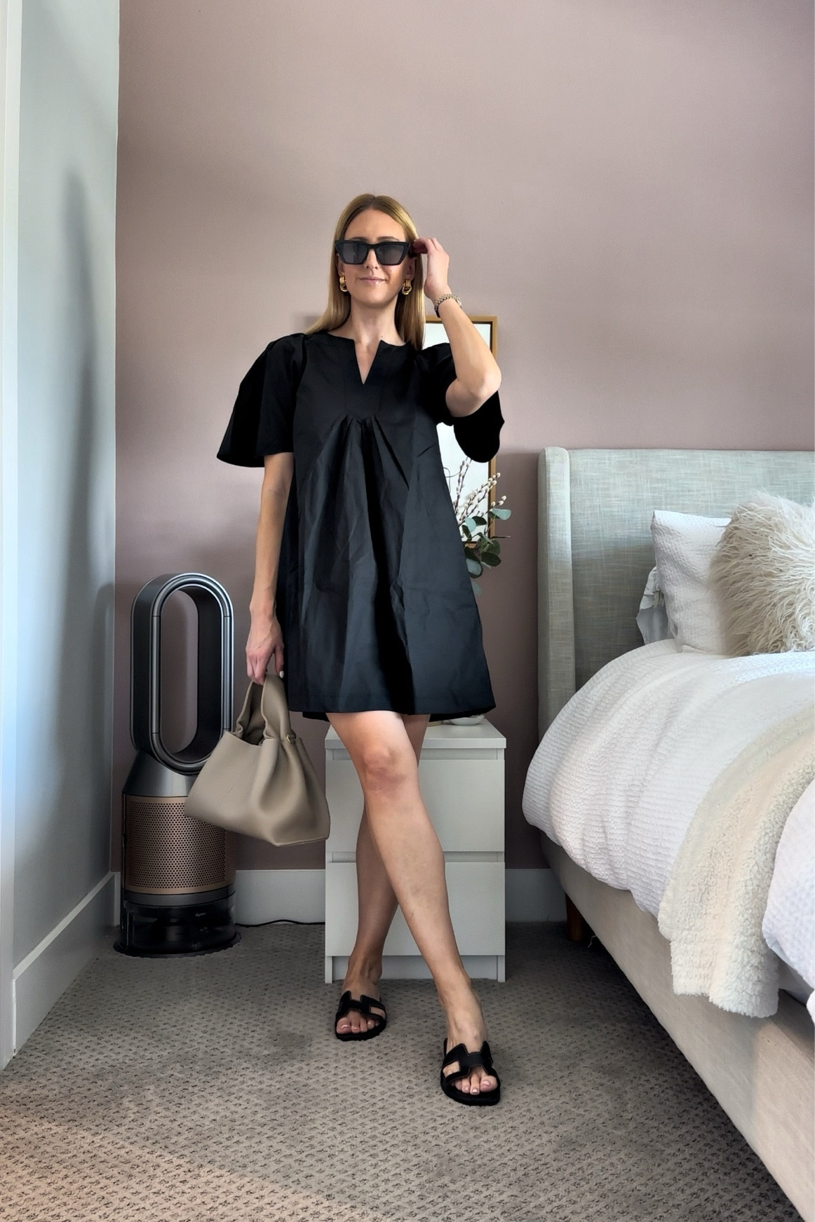 Love this Amazon dress. I’m wearing a small. Linked a similar bag and sandals. Also can’t stop wearing this heaven mayhem earrings - so lightweight and cute!! 

#LTKFindsUnder50 #LTKFindsUnder100 #LTKStyleTip