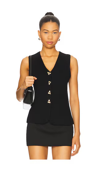 Jayce Sweater Vest in Black | Revolve Clothing (Global)