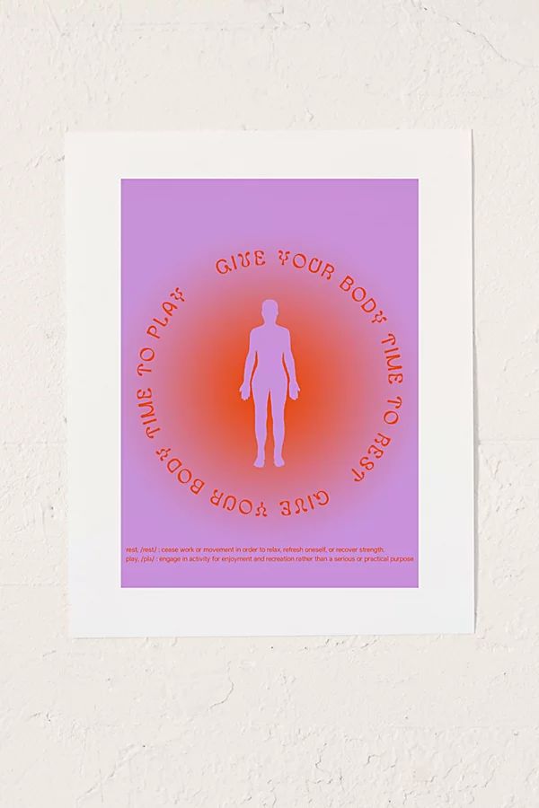 Elise Miguel Give Your Body Art Print | Urban Outfitters (US and RoW)