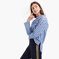 Funnelneck striped shirt | J. Crew US