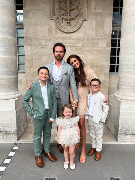 Family picture, family outfits, France, vacation, boy’s suit, summer dress, white dress, dress shoes

#LTKtravel #LTKfamily #LTKeurope