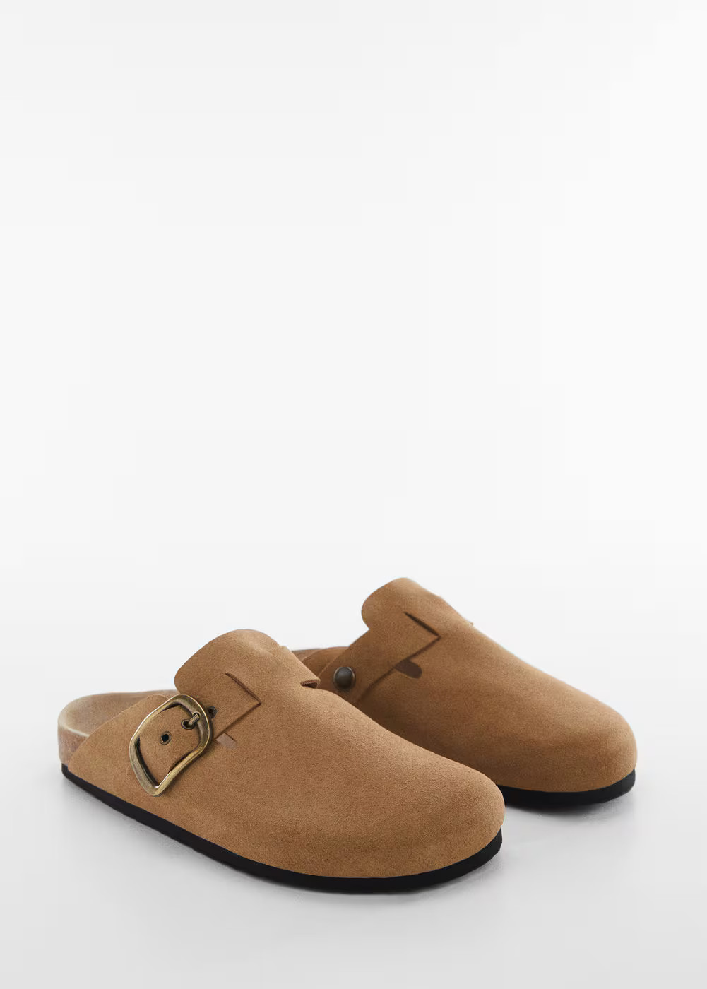 Buckle leather clog -  Women | Mango United Kingdom | MANGO (UK)