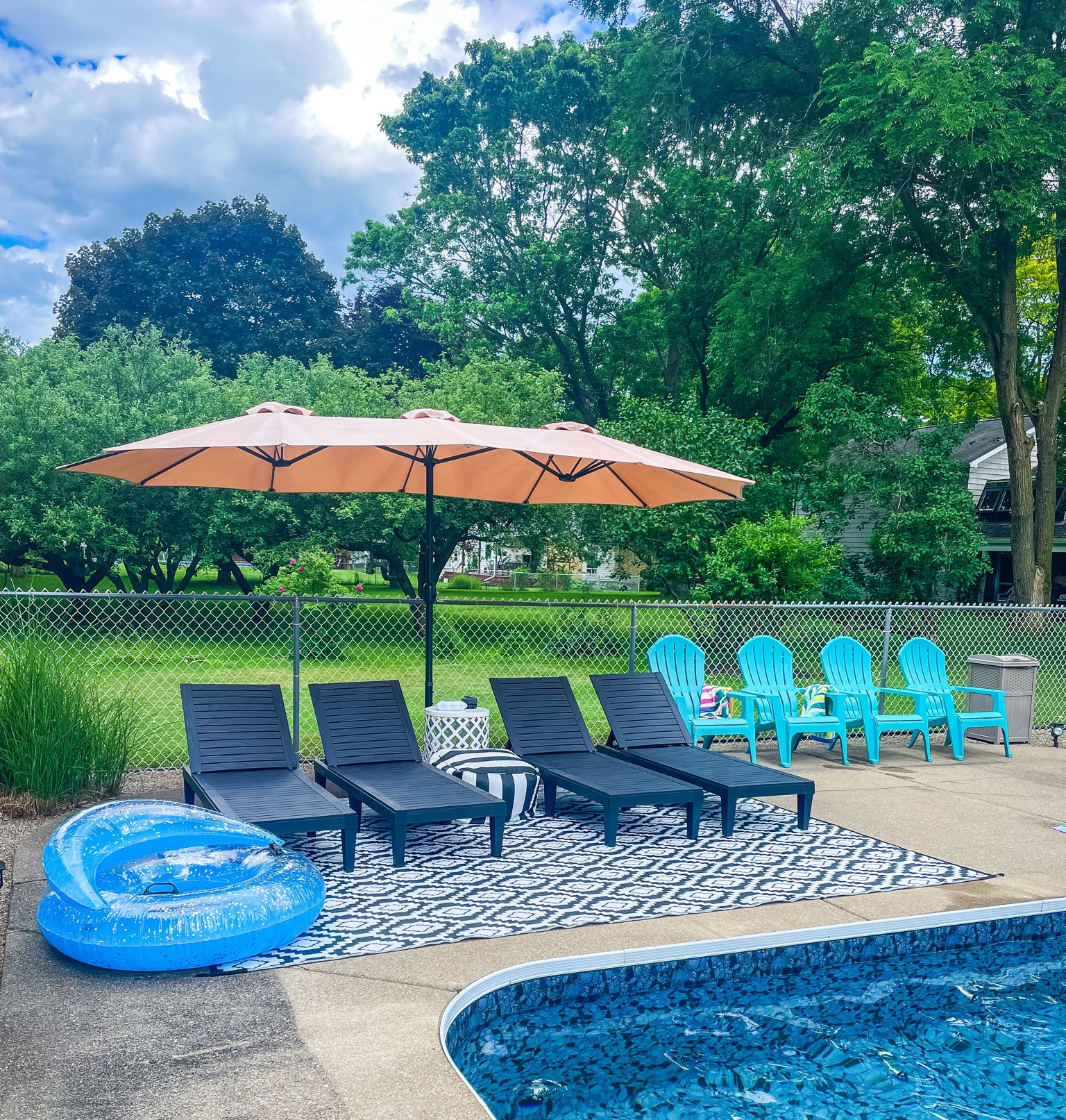 Pool patio season 🏖️☀️💦

Creating the perfect pool patio with a classic black and white vibe! 🖤🤍 We’re in the midst of designing our outdoor oasis and need your help choosing the perfect outdoor dining table. Here’s my  inspiration so far and the current progress. What style do you think would complete this look? Drop your suggestions below! #OutdoorLiving #PatioGoals #DesignHelp #BlackAndWhiteDecor #PoolsidePerfection

#LTKxWalmart #LTKHome #LTKSeasonal