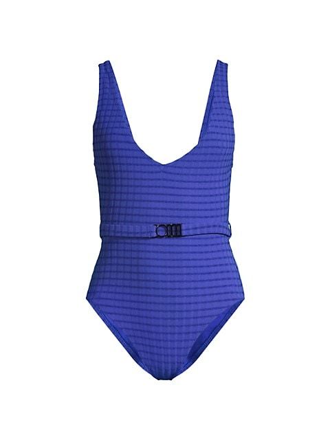 Michelle Belted One-Piece Swimsuit | Saks Fifth Avenue