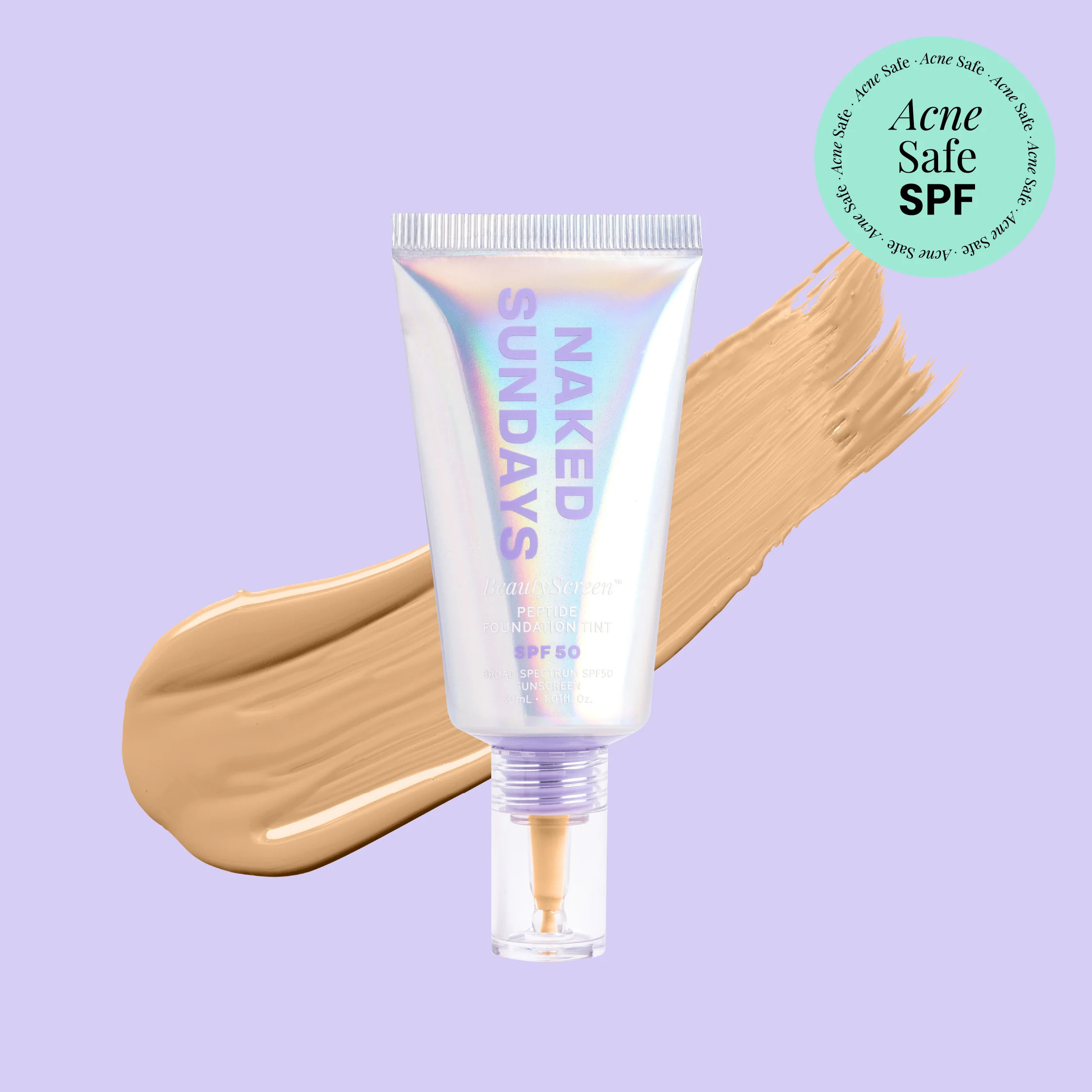 BeautyScreen™ SPF50 Peptide Foundation Tint - 3 Warm Honey | Naked Sundays (US)