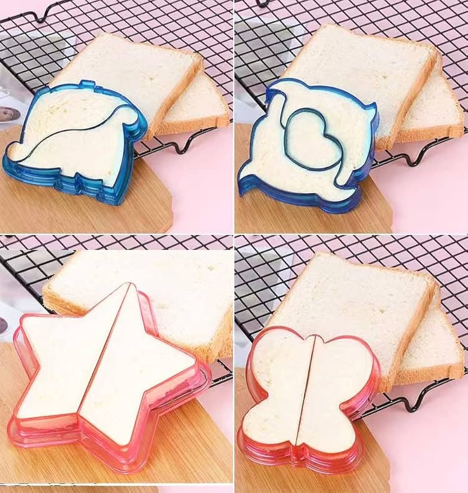 Sandwich Cutter for Kids Including 4 Sandwich Cutter, Dolphin, Pentagram, Dinosaur, Butterfly Reu... | Amazon (CA)