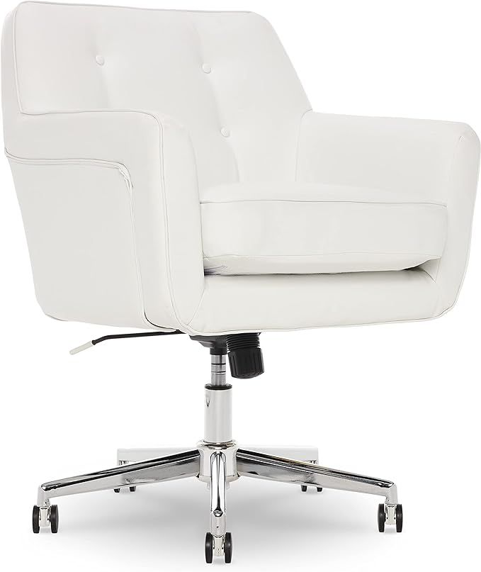 Serta Style Ashland Home Office Chair, Clean White Bonded Leather | Amazon (US)