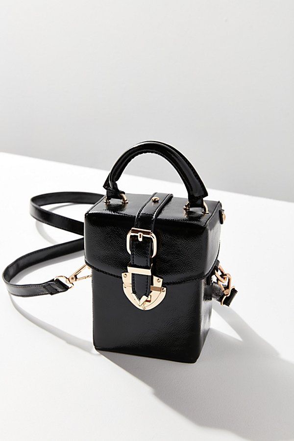 Maud Structured Mini Crossbody Bag - Black One Size at Urban Outfitters | Urban Outfitters US