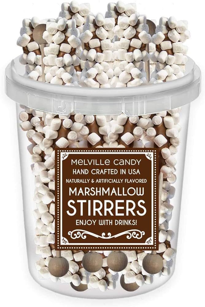 Milk Chocolate Coated Stirrer Stick With Mini Marshmallows (30 ct Bucket) | Amazon (US)