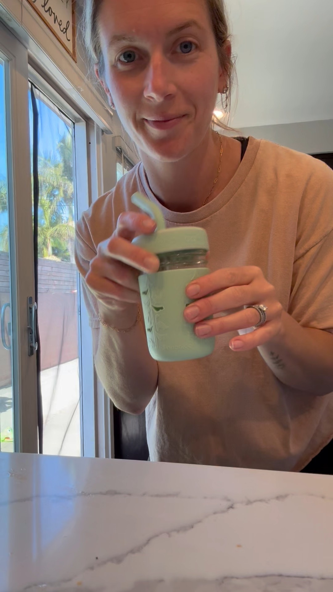 Spill proof glass tumbler for toddlers 🩷 on the go 
#spillproof #toddlet 

#LTKTravel #LTKKids #LTKBaby