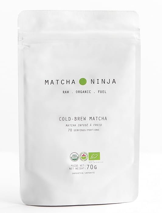 Matcha Ninja 100% Raw Organic Matcha Green Tea. 70g Cold Water Soluble. Ceremonial Grade. Non-Bit... | Amazon (CA)