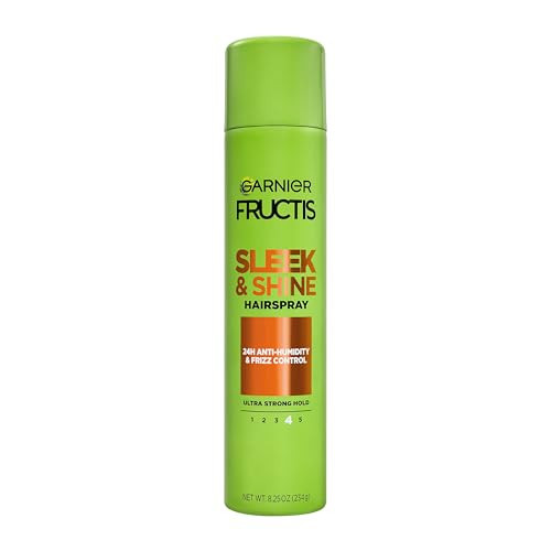 Garnier Fructis Style Sleek and Shine Anti-Humidity Hairspray, Ultra Strong Hold, Frizz Protection 8.25 Oz, 1 Count (Packaging May Vary) | Amazon (US)