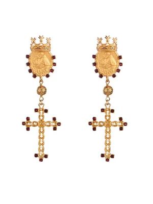 Crown and metal earrings | Matches (US)