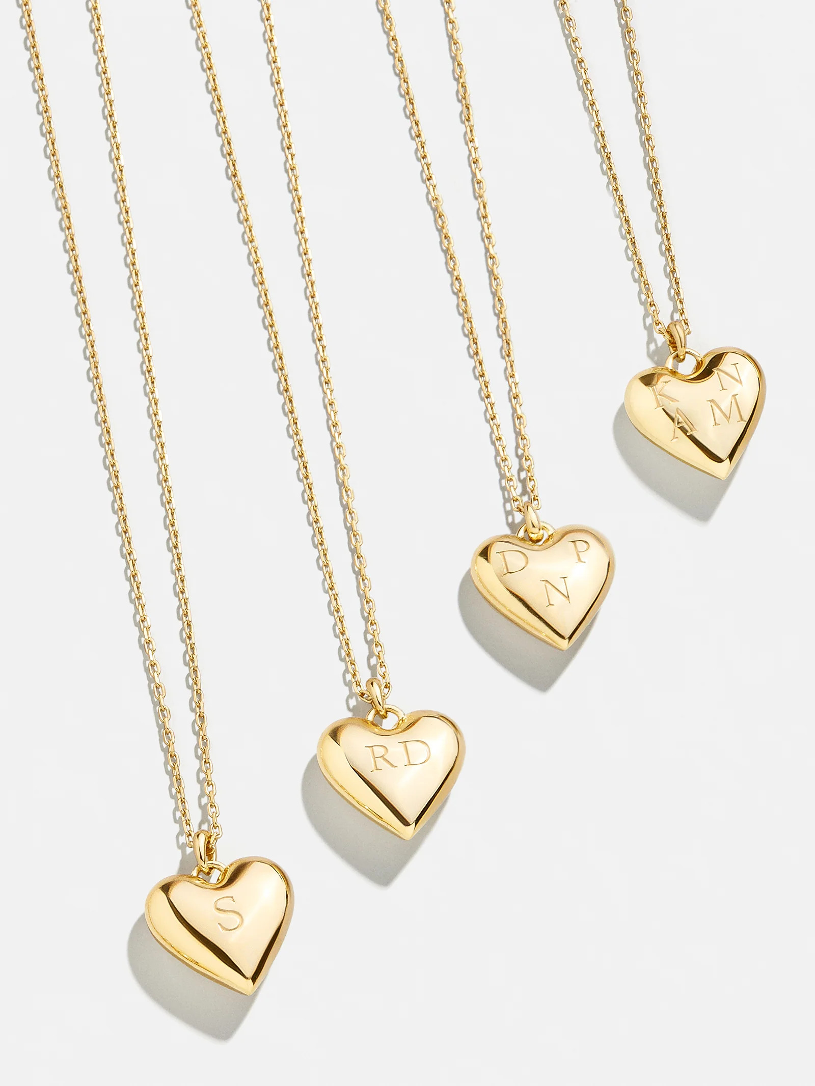 Puffy Heart 18K Gold Custom Pendant Necklace - Gold | BaubleBar (US)