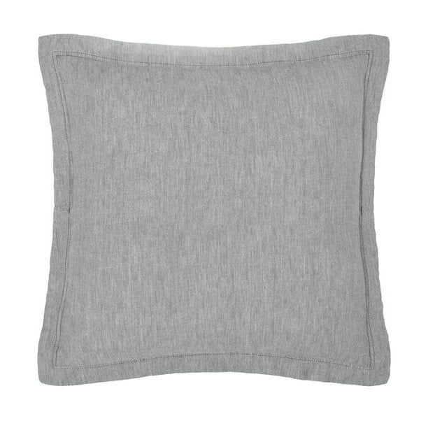 Gap Home Washed Denim Decorative Square Throw Pillow Dark Grey 18" x 18" | Walmart (US)