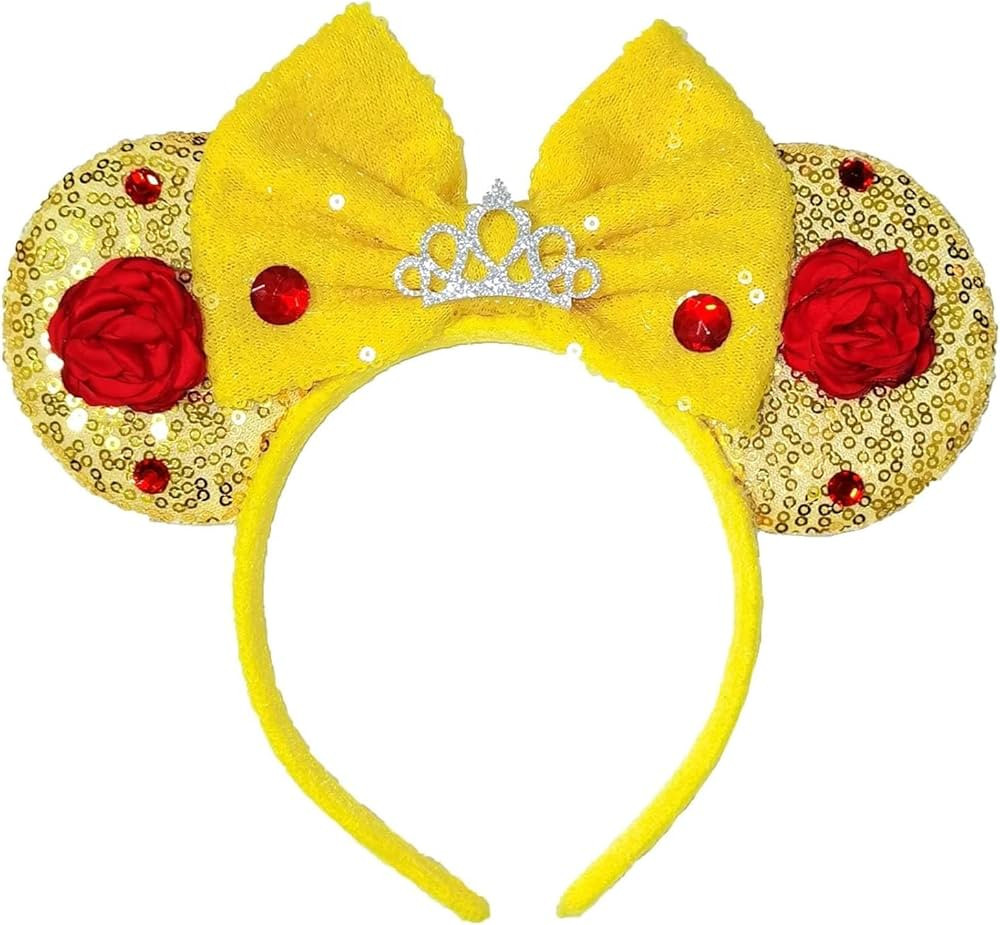 ASHONE Mouse Ears Headbands for Women Groups Mouse Ears Shiny Bows for Birthday Themed Events Acc... | Amazon (US)