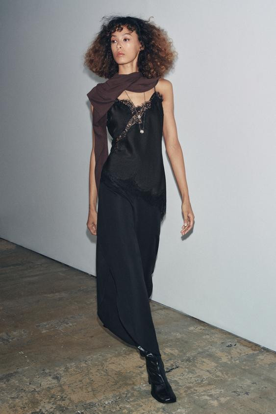 ZW COLLECTION LACE CAMISOLE TOP | Zara US