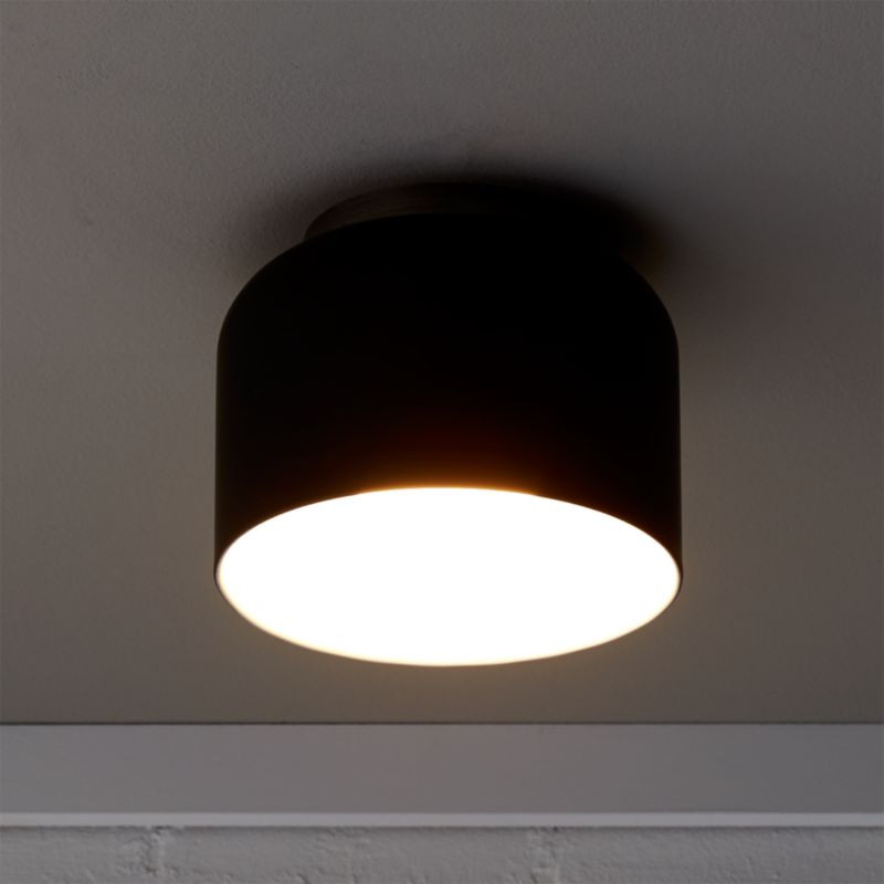 Bell Black Flush Mount Light + Reviews | CB2 | CB2