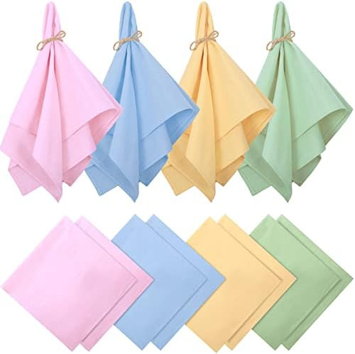 Moukeren 12 Pcs Easter Cloth Napkins 18.5 x 18.5 Inch Dinner Napkins Solid Plaid Easter and Sprin... | Amazon (US)