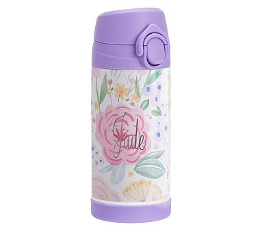 Mackenzie Lavender Floral Blooms Water Bottles | Pottery Barn Kids