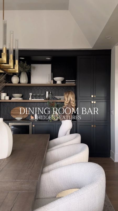 Our Dining Room Bar is the most used space in our home. Here are my favorite features:
1. Hidden Coffee Station
2. Hidden Microwave
3. Pebble Ice Maker
4. Filtered Water
5. Hot Water Tap
6. Beverage Fridge
7. Lots of extra storage  

#LTKhome #LTKunder50 #LTKstyletip