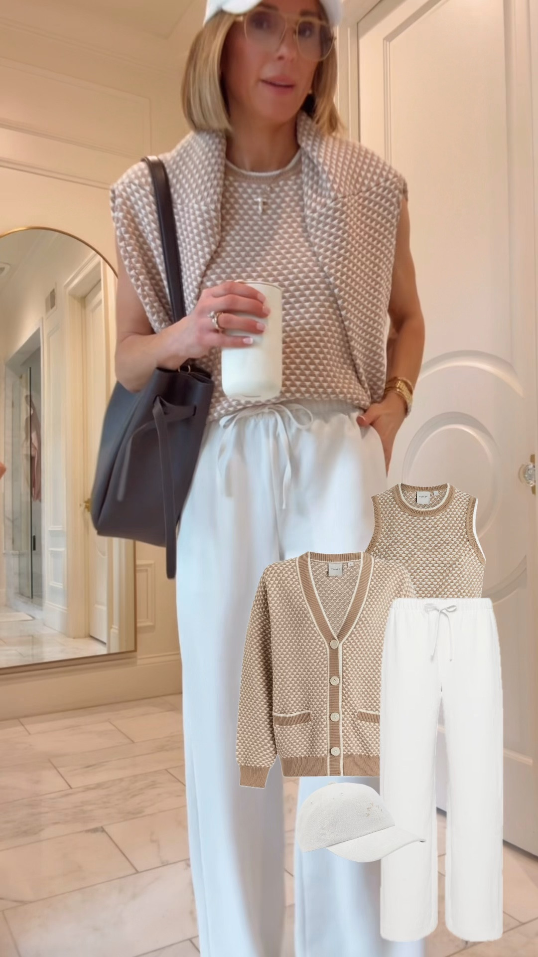 Causal travel outfit for spring 
. I'm wearing size small in top and bottoms 
Cellajaneblog 