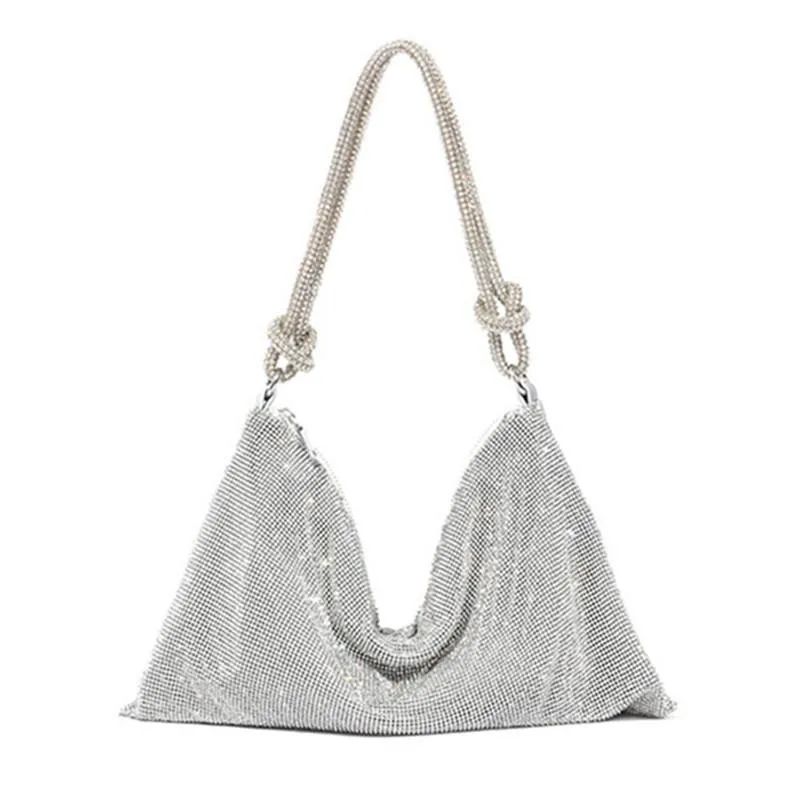 Evening Bags Knot Handle Rhinestone Clutch Bag 2021 Diamonds Party Wedding Purses Fashion Handbag... | DHGate