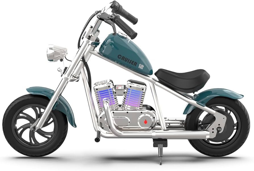 HYPER GOGO Cruiser 12 Deluxe, Kid's Motorbike with App Integration (SMALT Blue) | Amazon (US)