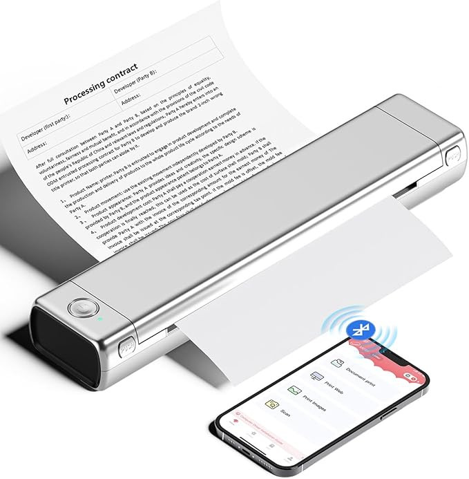 Phomemo M08F Portable Printers Wireless for Travel, Thermal Printer Support 8.5" X 11" US Letter,... | Amazon (US)