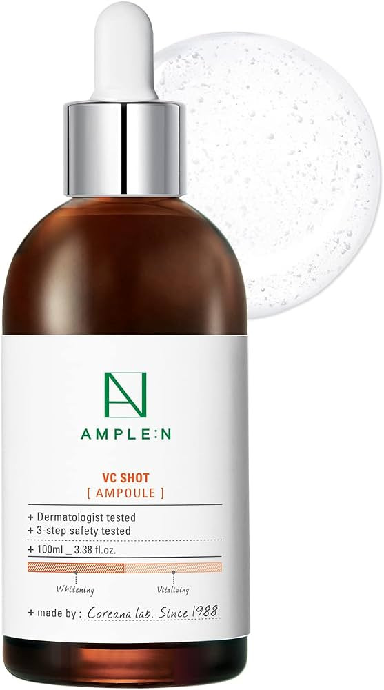 AMPLE:N VC Shot Serum - Korean Anti-Aging Face Serum with Vitamin C \u2013 Evens Pigmentation and... | Amazon (US)