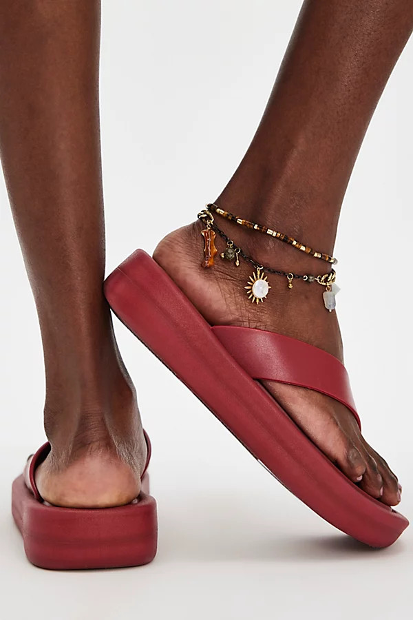 Darcie Platform Flip Flops by Jeffrey Campbell at Free People in Dark Red, Size: US 11 | Free People (UK)