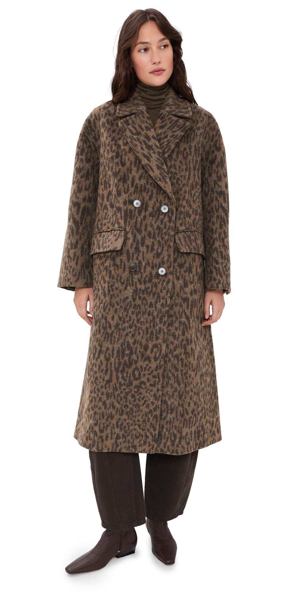 Apiece Apart Matta Oversized Coat Leopard M | Shopbop