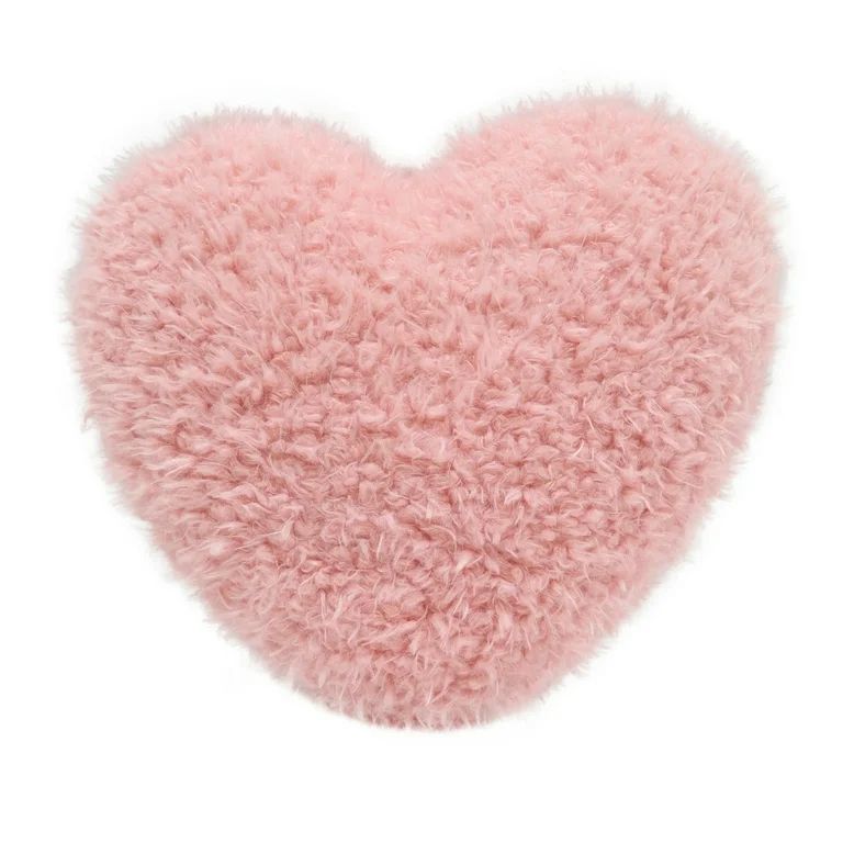 13in Valentine's Day Pink Heart Pillow, for Adult, Way to Celebrate! | Walmart (US)