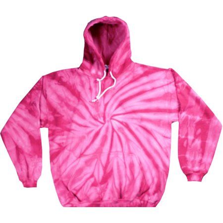 Tie Dyed Shop Hot Pink Spiral Tie Dye Pullover Hoodie Sweatshirt-Large | Walmart (US)