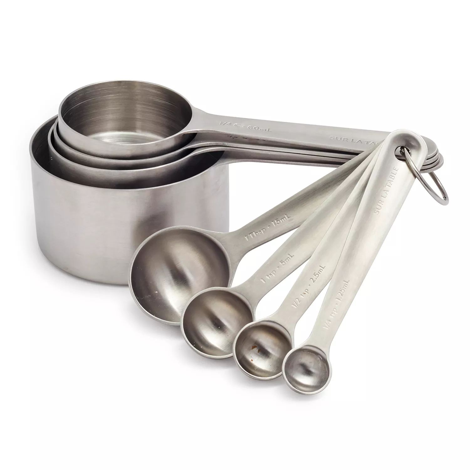 Sur La Table Stainless Steel Measuring Cups & Spoons, Set of 8 | Sur La Table