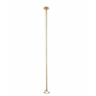 Solid Brass Ceiling Brace for Shower Surround 38" Length 1 1/8" Diameter Rod with Mounting Flange and Clamp | Wayfair North America