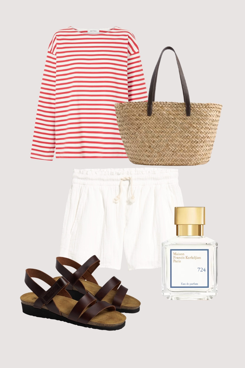 Casual Summer Outfit

Classic striped tee, paired with linen shorts, sandals, a straw tote, and summer fragrance. Perfect for day to day or to pack for a beach vacation.

#LTKOver40 #LTKootd #LTKMidsize