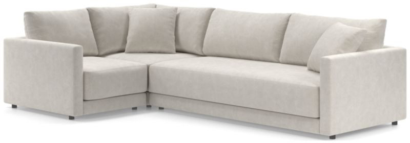 Gather Deep 3-Piece Bench Sectional Sofa + Reviews | Crate & Barrel | Crate & Barrel