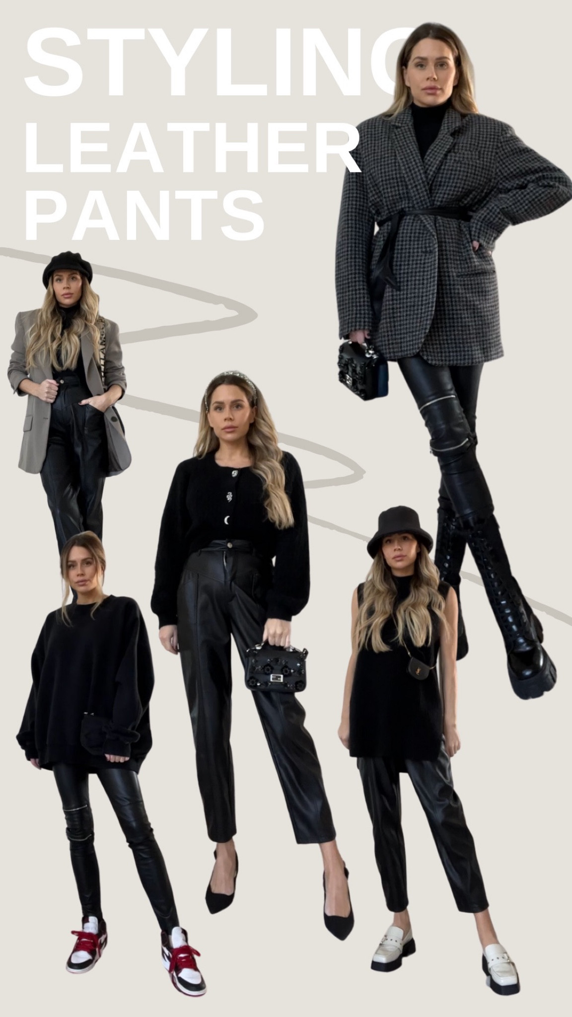 Styling leather pants 