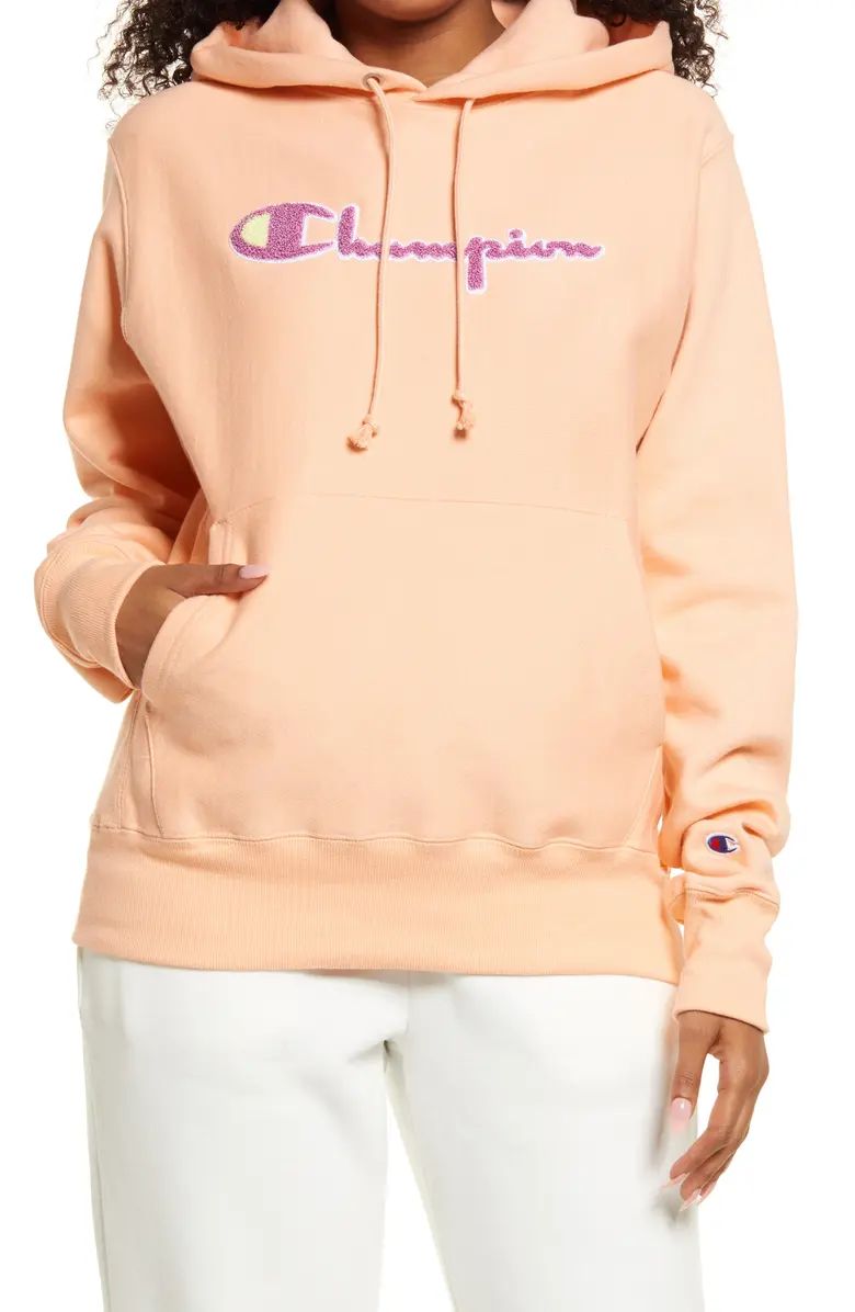 Boyfriend Logo Reverse Weave® Cotton Blend Fleece Hoodie | Nordstrom