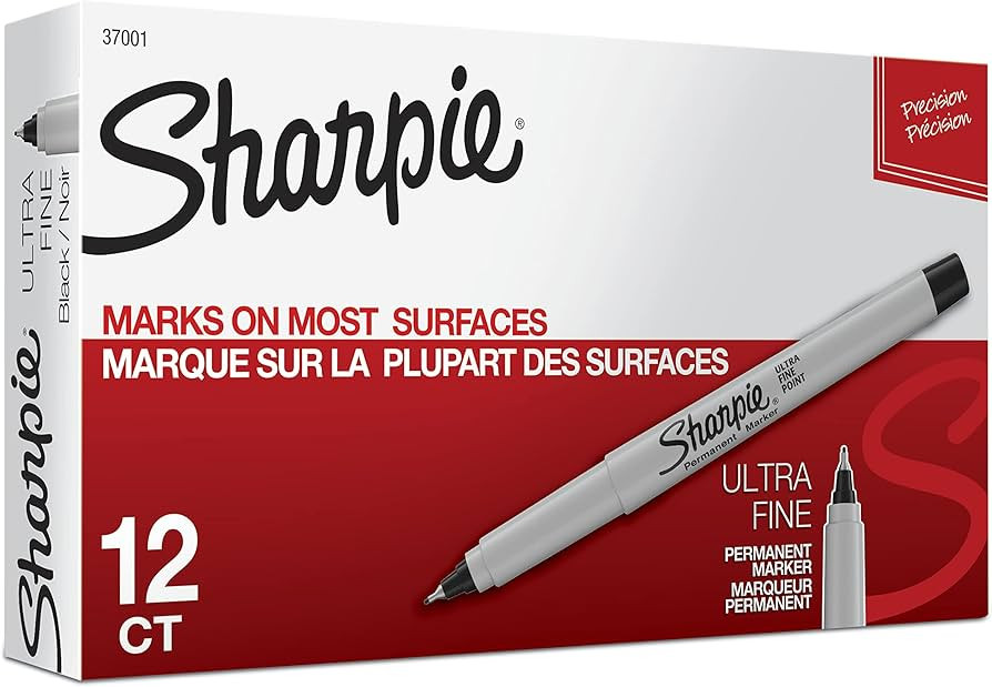 Sharpie Permanent Markers, Ultra Fine Tip Markers Set, Quick Drying And Fade Resistant Artist Mar... | Amazon (US)
