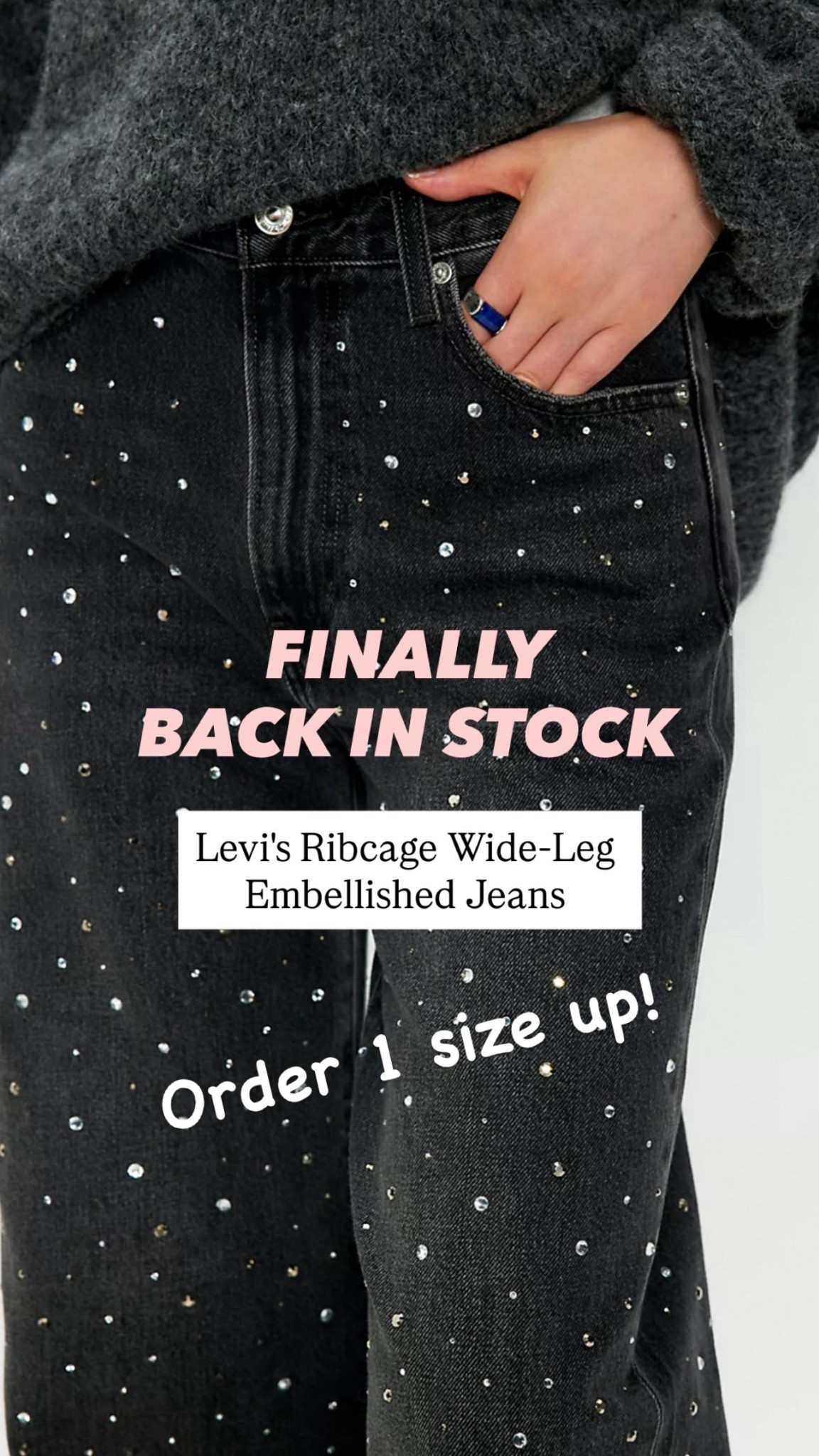 Levi's Ribcage Wide-Leg Embellished
Jeans are BACK in stock but will sell out!

I just snagged a pair with my $100 Giftcard and I can’t wait!  Reviews say to order 1 size up!  @freepeople



#LTKSeasonal #LTKHoliday #LTKOver40