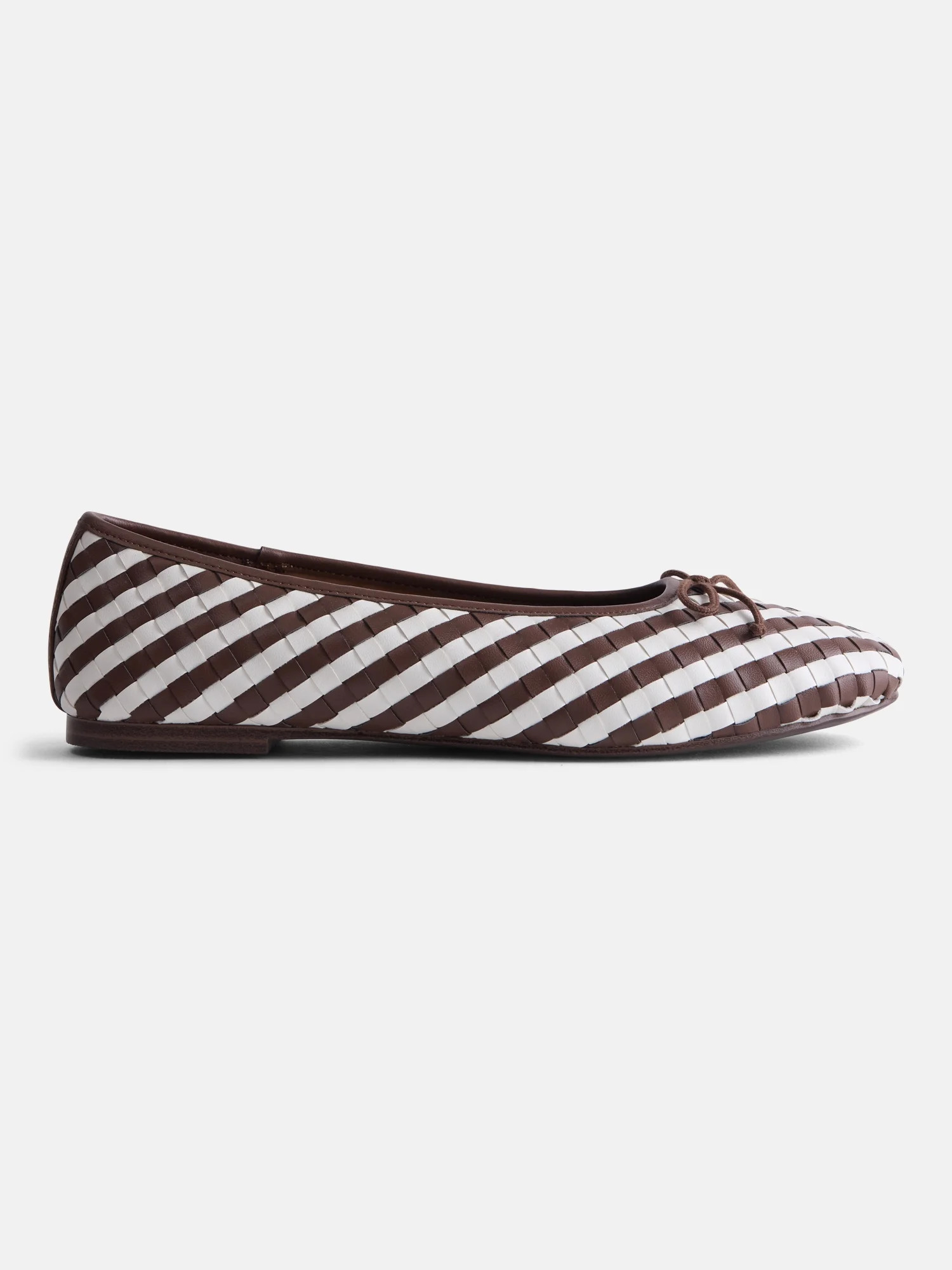 Free Assembly Women's Striped Woven Ballet Flats | Walmart (US)
