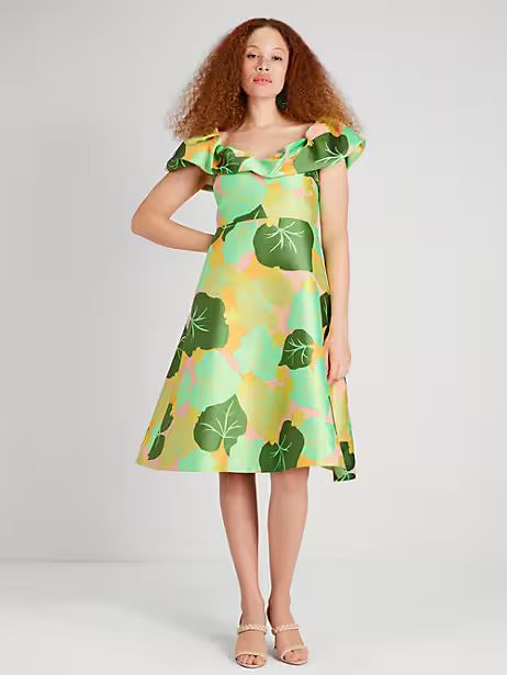 cucumber floral flounce dress | Kate Spade (US)