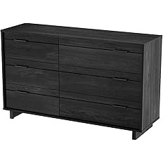 South Shore Fynn 6-Drawer Double Dresser, 0, Gray Oak | Amazon (US)
