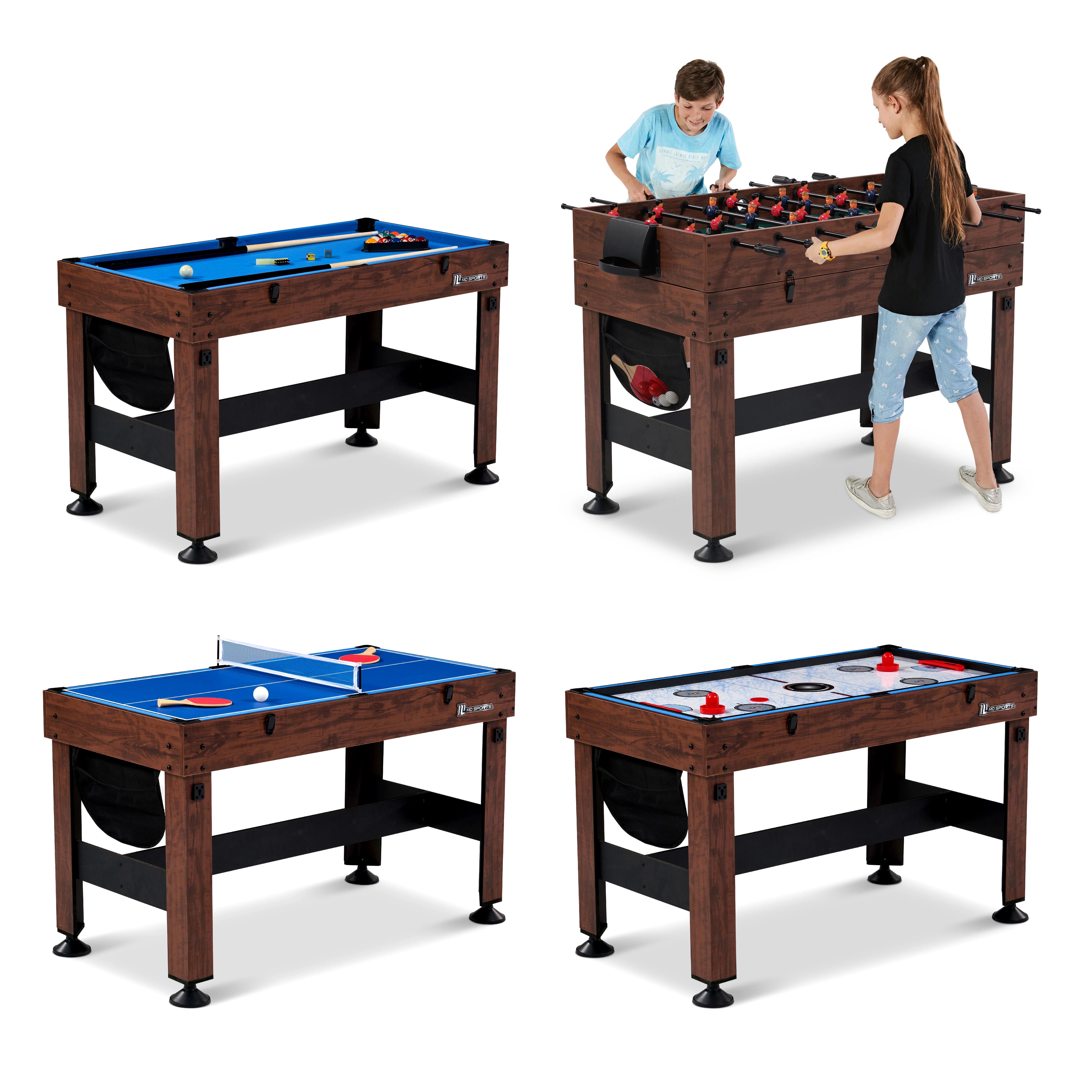 MD Sports 54" 4 in 1 Combo Game Table, Foosball, Hockey, Table Tennis, Billiards | Walmart (US)