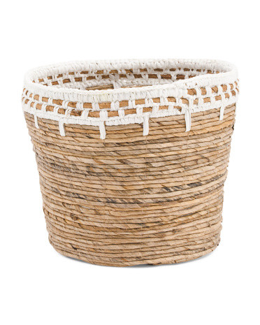 Medium Banana Round Tapered Basket With Trim | Marshalls
