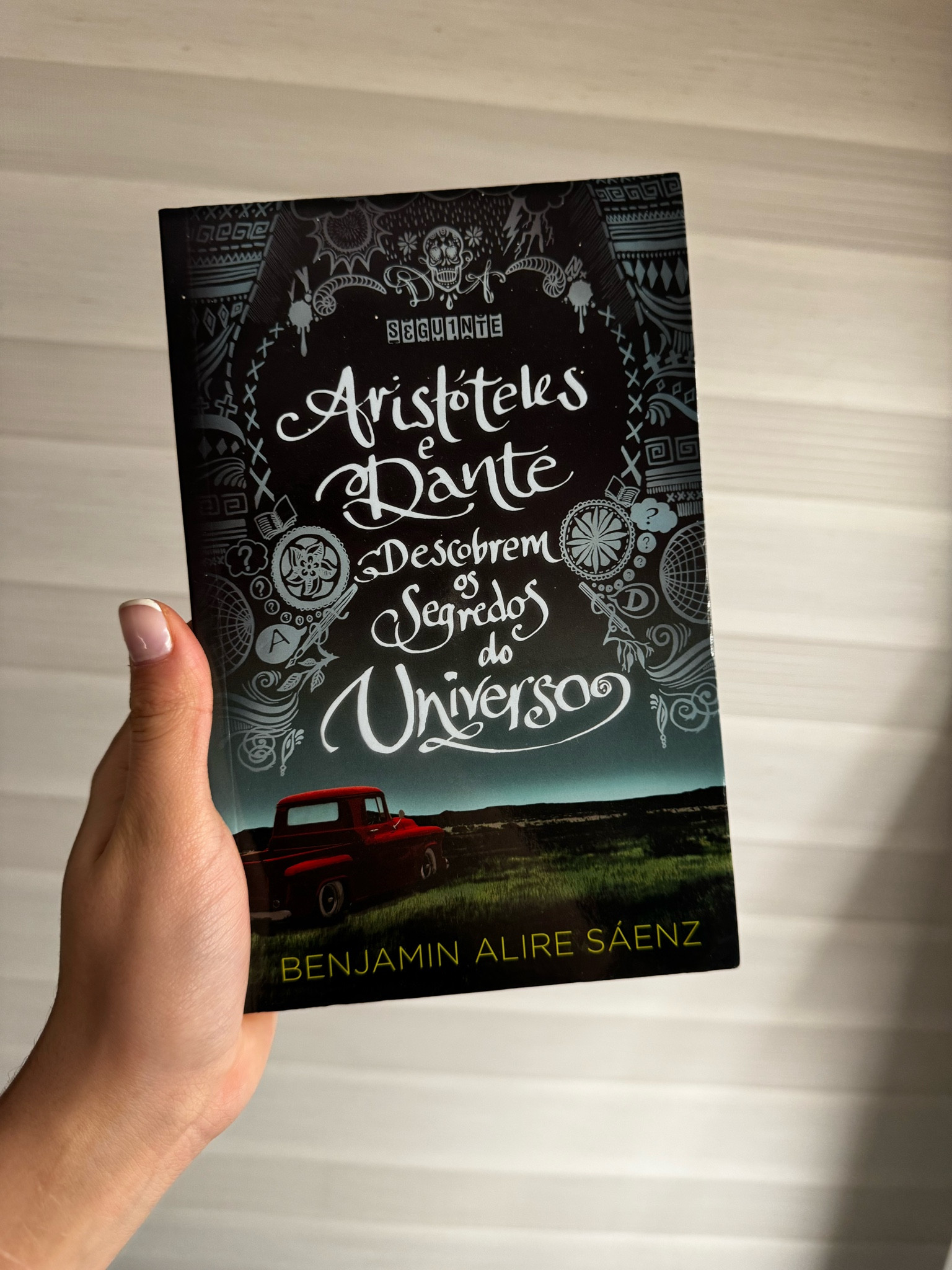 Dante sabe nadar. Ari não. Dante é articulado e confiante. Ari tem dificuldade com as palavras e duvida de si mesmo. Dante é apaixonado por poesia e arte. Ari se perde em pensamentos sobre seu irmão mais velho, que está na prisão.
Um garoto como Dante, com um jeito tão único de ver o mundo, deveria ser a última pessoa capaz de romper as barreiras que Ari construiu em volta de si. Mas quando os dois se conhecem, logo surge uma forte ligação. Eles compartilham livros, pensamentos, sonhos, risadas - e começam a redefinir seus próprios mundos. Assim, descobrem que o amor e a amizade talvez sejam a chave para desvendar os segredos do Universo.

#LTKstyletip #LTKgiftguide #LTKover50style