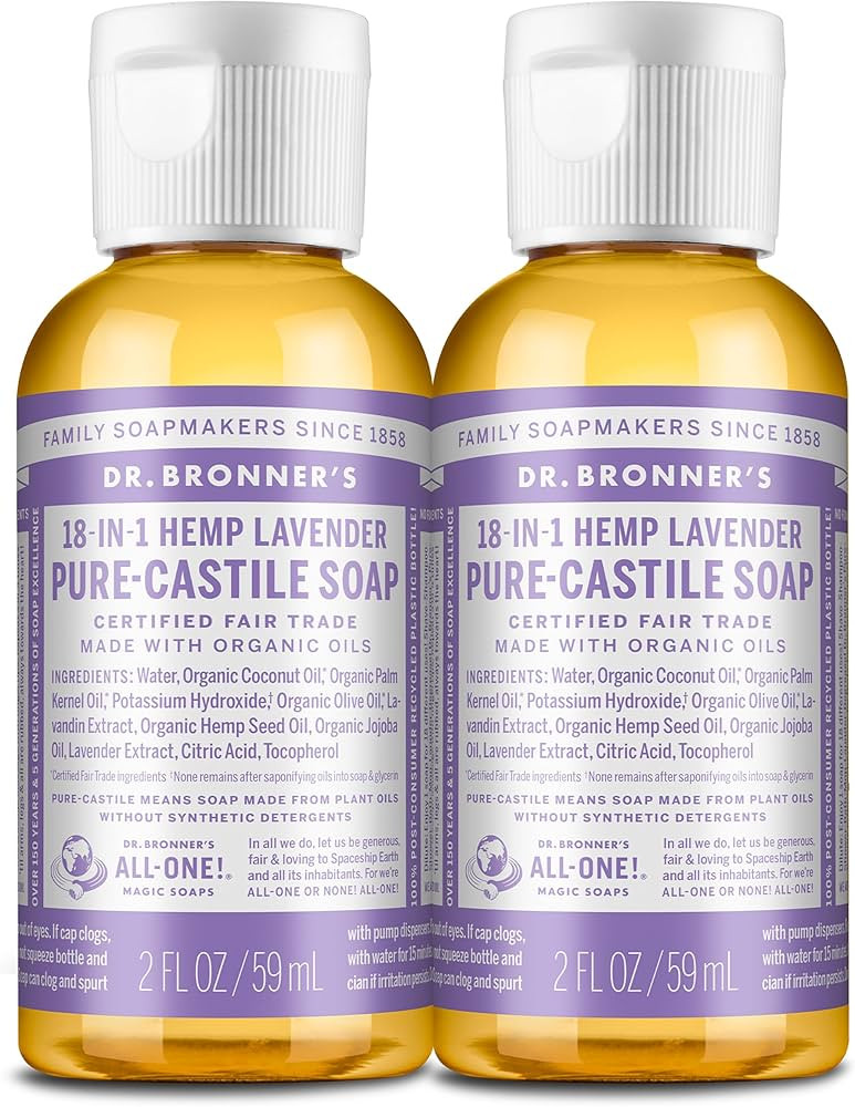 Dr. Bronner's - Pure-Castile Liquid Soap, Made with Organic Oils, 18-in-1 Uses: Face, Body, Hair,... | Amazon (US)