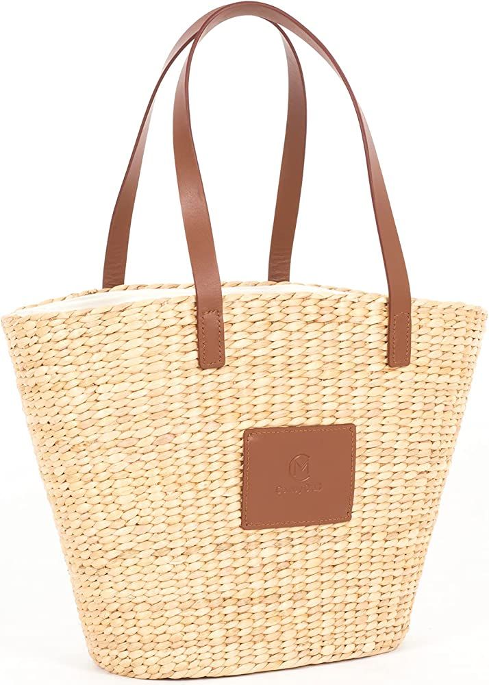 Straw Tote Bags For Women, Beach Bags For Women, Rattan Bag Oversized Beach Bag | Amazon (US)